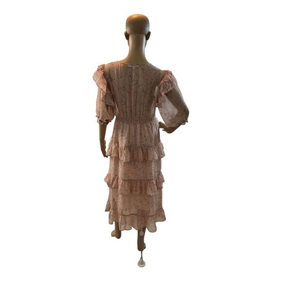 Etophe Studios Women’s  Pink Flower Color , Polyester/ Rayon Dress.Size Large. - Picture 6 of 12